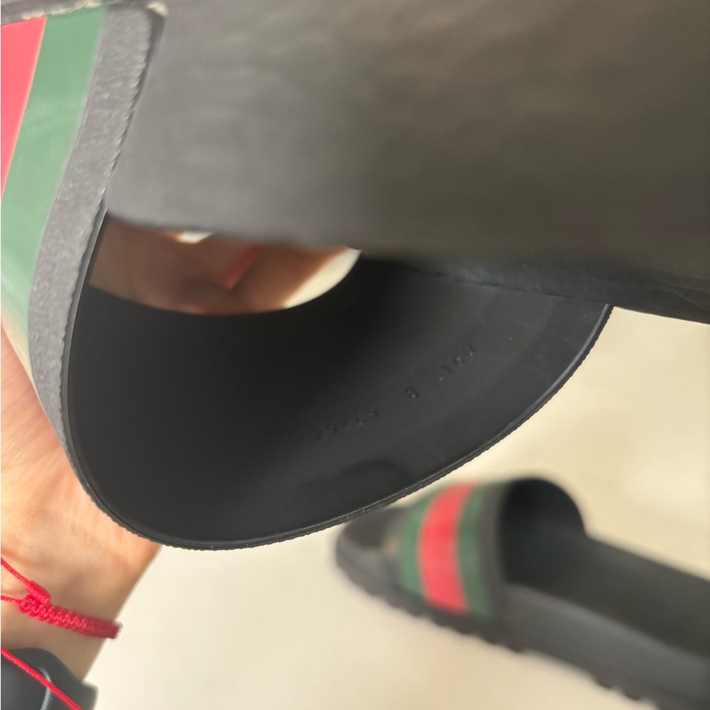 Gucci Men’s Web Signature Slide Sandals - Picture 13 of 14